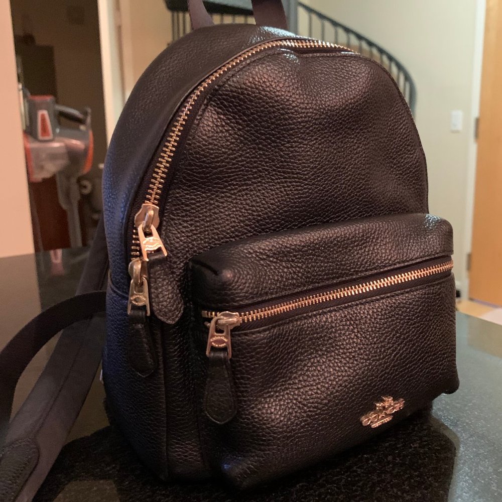 Mini Pebble Leather COACH BACKPACK